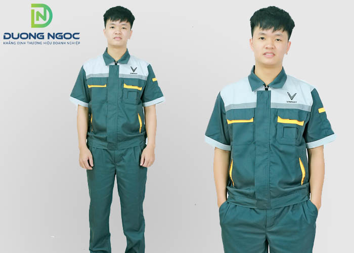 Đồng phục bảo hộ lao động kỹ thuật có phối tay ngắn