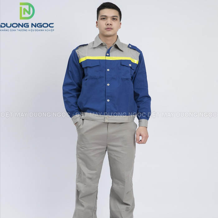 Quần áo bảo hộ phối ghi xanh mã DN01